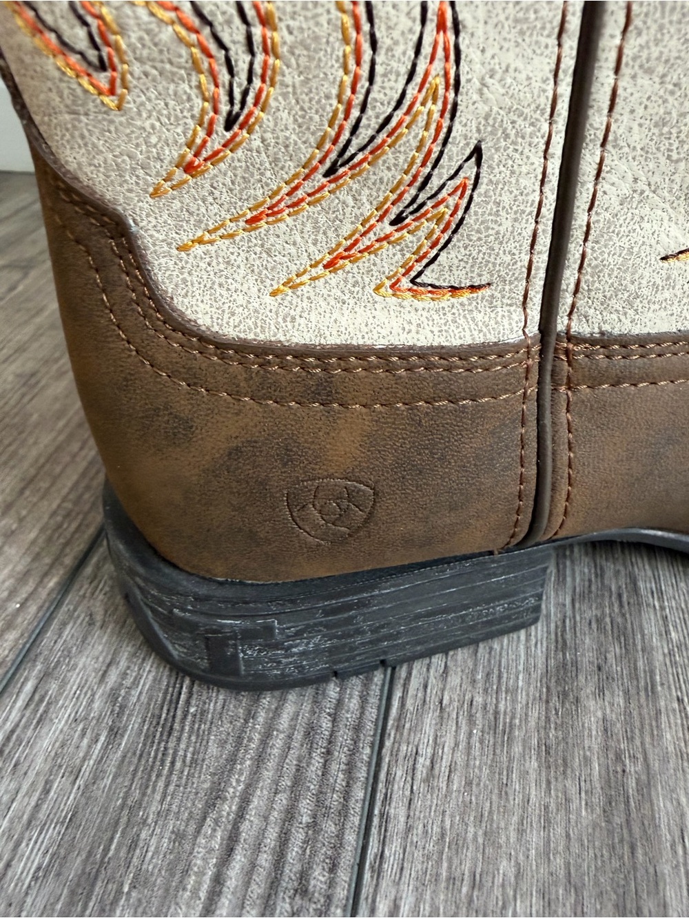 Ariat Kids Storm Western Boot, Brown - Picture 12 of 13
